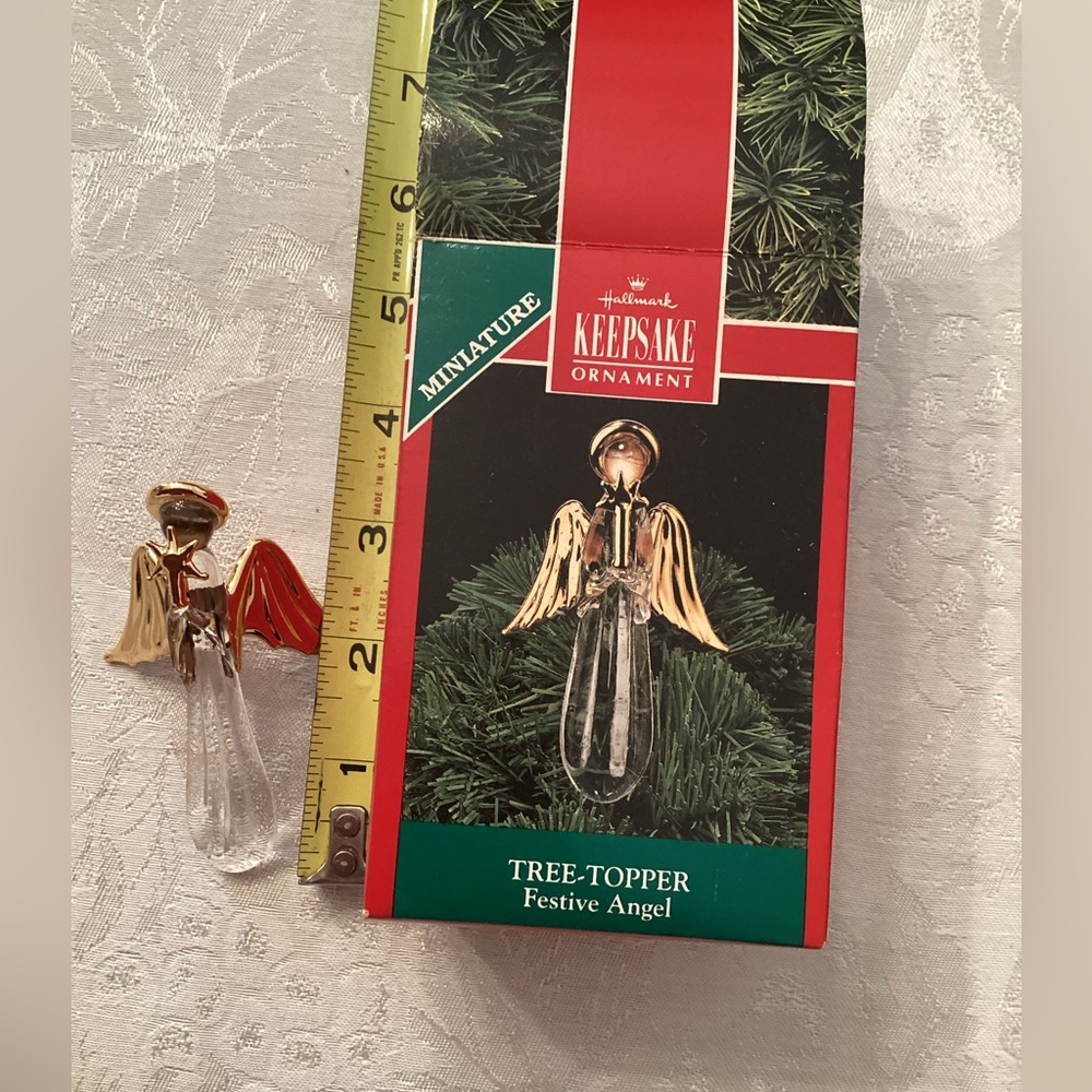 Hallmark miniature Christmas tree angel topper